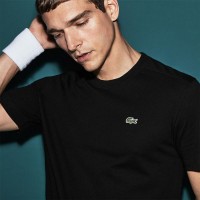 Lacoste Sport Regular Fit Black T-Shirt  Offer + Cheap