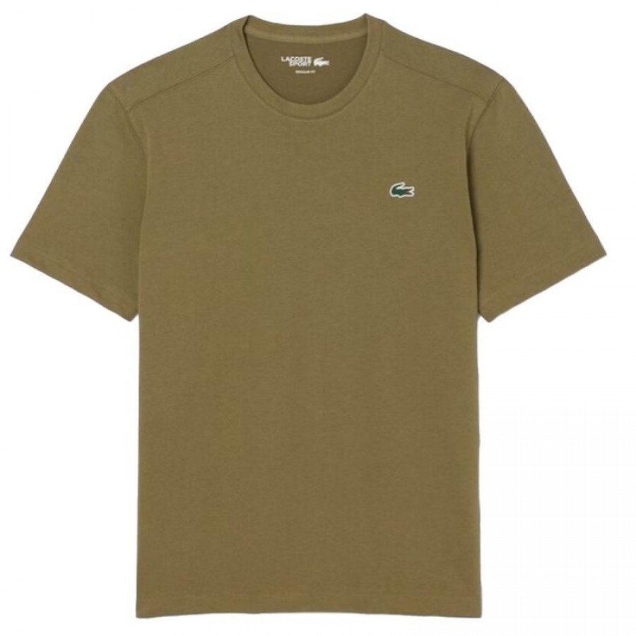 Camiseta Lacoste Sport Regular Fit Verde Kaki  Oferta + Barato
