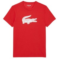 Lacoste Sport Rouge Blanc T-Shirt  Offre - Pas cher