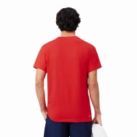 Lacoste Sport Rouge Blanc T-Shirt  Offre - Pas cher
