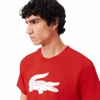 Lacoste Sport Rouge Blanc T-Shirt  Offre - Pas cher