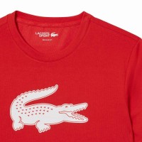 Lacoste Sport Rouge Blanc T-Shirt  Offre - Pas cher