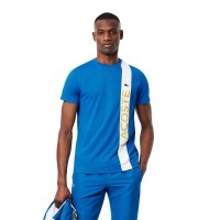 Lacoste Sport Ultra Dry Bleu Blanc T-Shirt  Offre - Pas cher