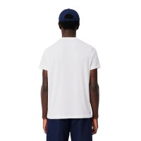 Camiseta Lacoste Sport Ultra Dry Blanco Azul Marino  Oferta + Barato