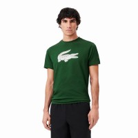Camiseta Lacoste Sport Verde Blanco  Oferta + Barato