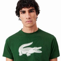 Camiseta Lacoste Sport Verde Blanco  Oferta + Barato