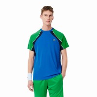 Camiseta Lacoste Ultra Dry Azul Marino Verde  Oferta + Barato
