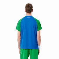 Camiseta Lacoste Ultra Dry Azul Marino Verde  Oferta + Barato