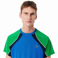Camiseta Lacoste Ultra Dry Azul Marino Verde  Oferta + Barato
