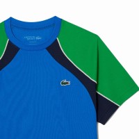 Camiseta Lacoste Ultra Dry Azul Marino Verde  Oferta + Barato
