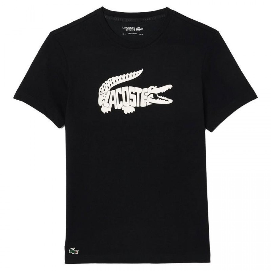 Maglietta Lacoste Ultra Dry Nero Bianco  Offerta + Economico
