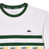 Maglietta Lacoste Ultra Dry Verde Bianco  Offerta + Economico