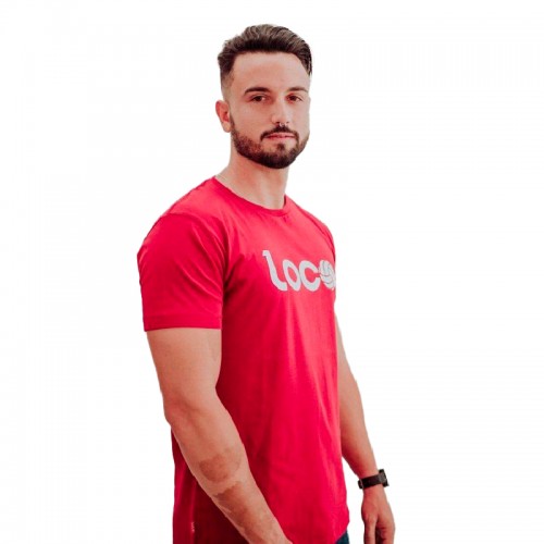 Camiseta Loco Esencia Burgundy Blanco Camiseta Loco Esencia Burgundy Blanco