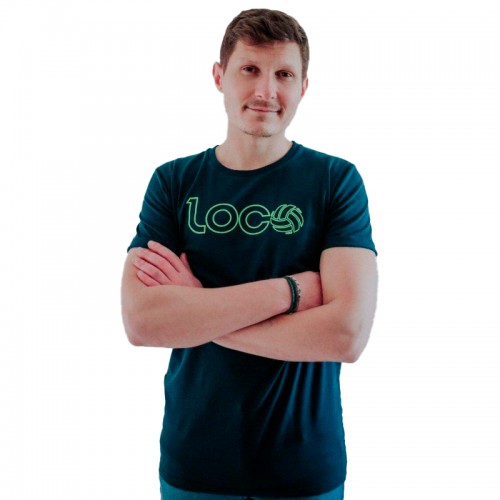 Camiseta Loco Marco Lenders Marino Verde Camiseta Loco Marco Lenders Marino Verde