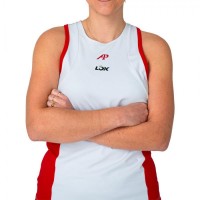 Lok A1 Padel Elk Bianco Rosso Maglietta da donna  Offerta + Economico