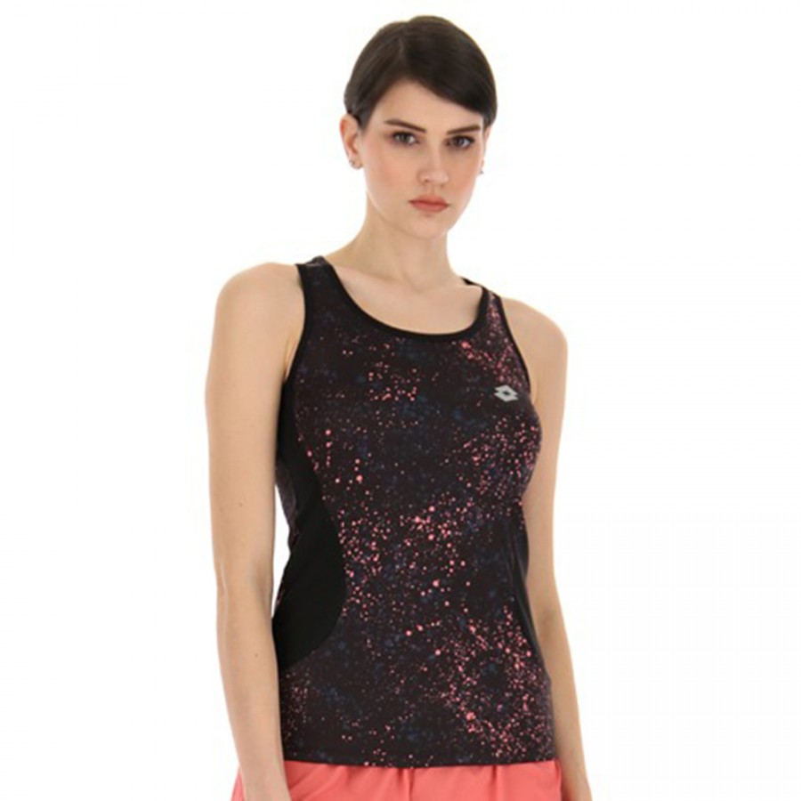 T-shirt Lotto Run Fit II Black Pink Gum  Offer + Cheap