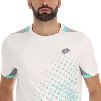 T-shirt Lotto Top IV Bianco Brillante Verde Turchese Verde Grigio  Offerta + Economico