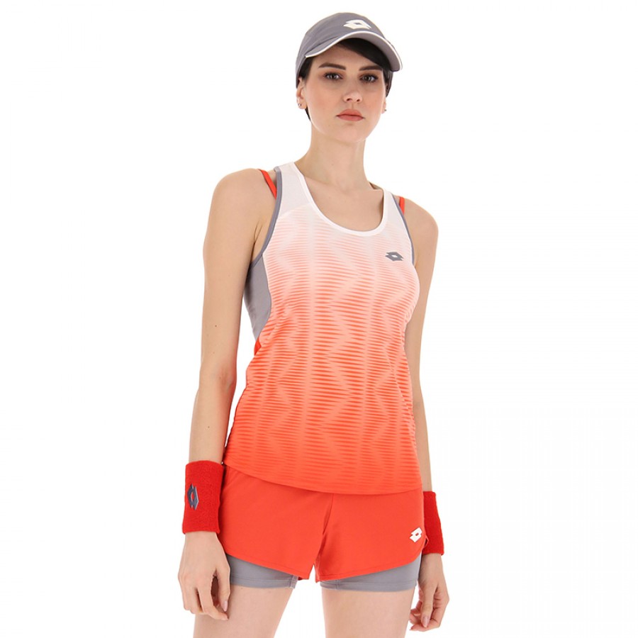 T-shirt Lotto Top IV Red Poppy White Bright Women