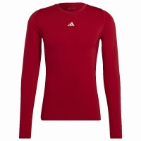 Camiseta Manga Larga Adidas Techfit Rojo  Oferta + Barato