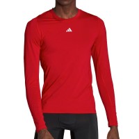 Camiseta Manga Larga Adidas Techfit Rojo  Oferta + Barato