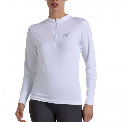 Camiseta Manga Larga Bullpadel Becal Blanco Mujer