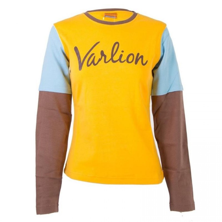 Varlion MD M/L06-MC617 T-Shirt Manches Longues Jaune Femmes  Offre - Pas cher