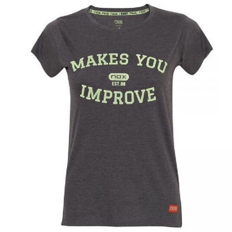 Camiseta Feminina Nox Basic Cinza  Oferta + Barato