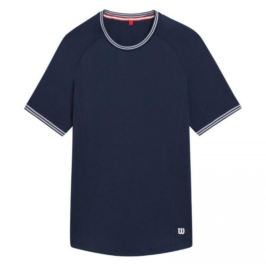 Camiseta Wilson Court Performance Crew Azul Marino  Oferta + Barato