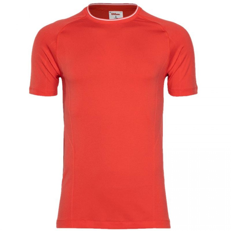 Camiseta Wilson Team Seamless Crew Rojo  Oferta + Barato