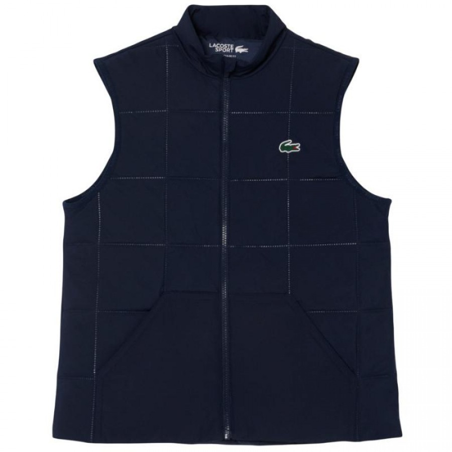 Chaleco Lacoste Regular Fit Azul Marino Mujer  Oferta + Barato