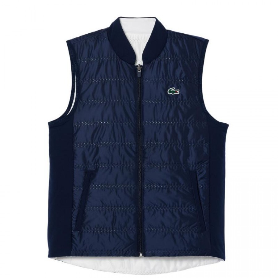 Lacoste Slim Fit Navy Blue White Women''s Vest  Offer + Cheap