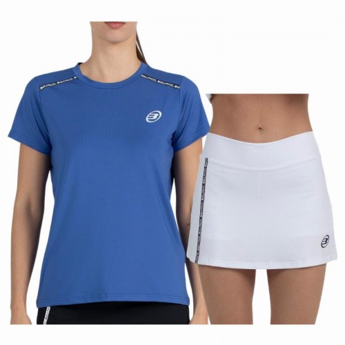 Conjunto Bullpadel Adventure W Performance Azul Blanco Conjunto Bullpadel Adventure W Performance Azul Blanco