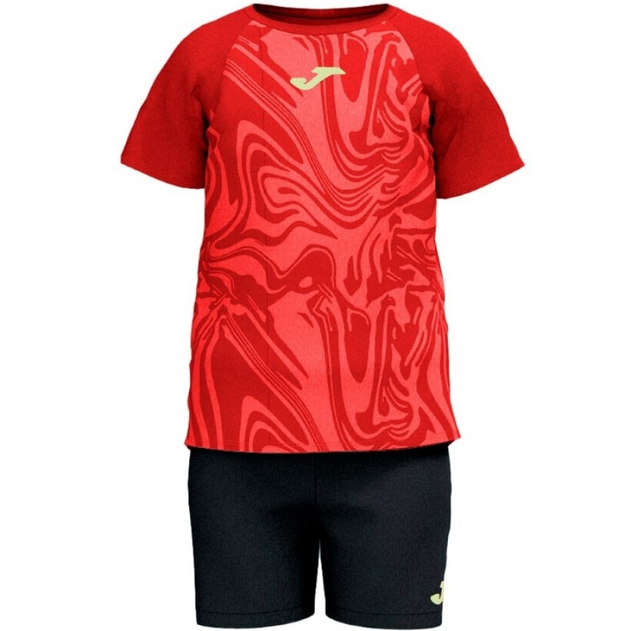 Conjunto Joma Camp Coral Negro Junior  Oferta + Barato