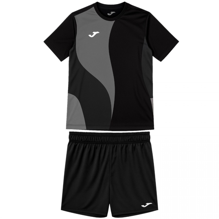Conjunto Joma Camp Negro Gris Junior  Oferta + Barato