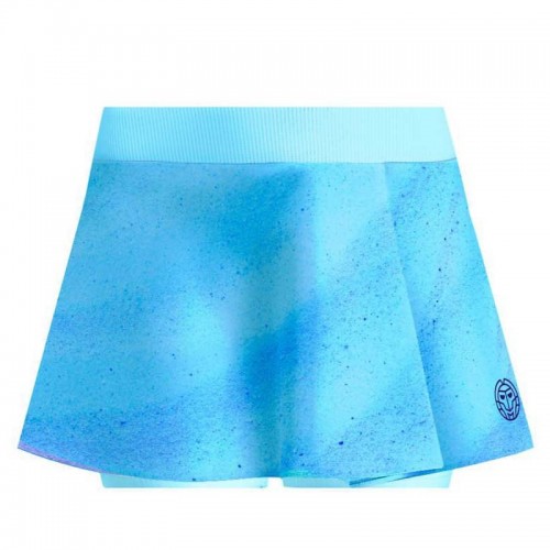 Falda Bidi Badu Beach Spirit Printed Wavy Aqua Falda Bidi Badu Beach Spirit Printed Wavy Aqua