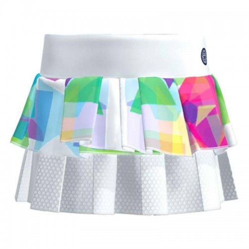 Falda Bidi Badu Kaleido Pleated Blanco Mix Falda Bidi Badu Kaleido Pleated Blanco Mix