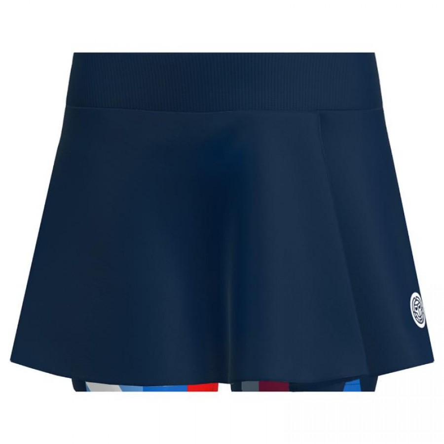 Falda Bidi Badu New York Printed Wavy Azul Oscuro Rojo  Oferta + Barato