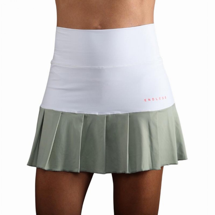 Falda Endless Ottey Blanco Verde Claro