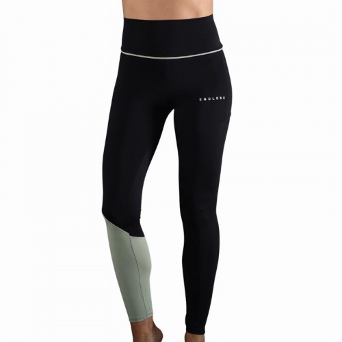Mallas Endless Vanity Pocket Negro Verde Claro
