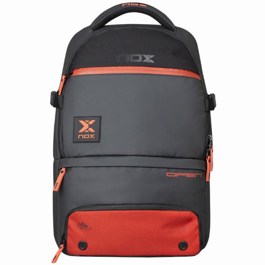 Mochila Nox AT10 Luxury Open Series Negro Rojo  Oferta + Barato