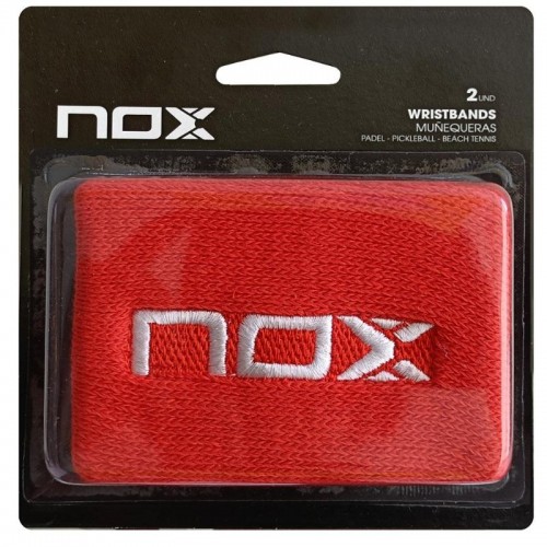 Nox Red Logo White Wristband 2 Units Nox Red Logo White Wristband 2 Units