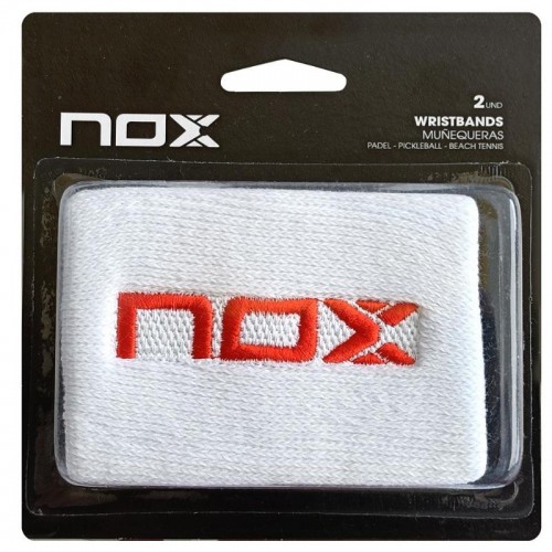Nox White Logo Red Wristbands 2 Units Nox White Logo Red Wristbands 2 Units