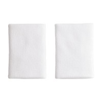 Muñequeras Adidas Largas Blanco Plata 2 Unidades