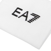 Muñequeras Armani EA7 Tennis Pro Largas Blanco Negro 2 Unidades