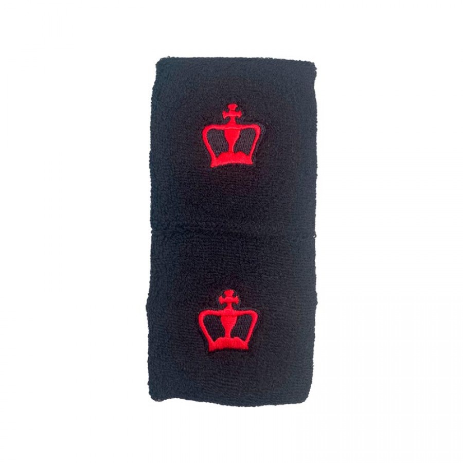 Munequeras Black Crown Cortas Negro 2 Unidades