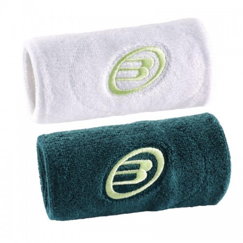 Bullpadel BPMU252 I White Dark Green Wristbands Bullpadel BPMU252 I White Dark Green Wristbands