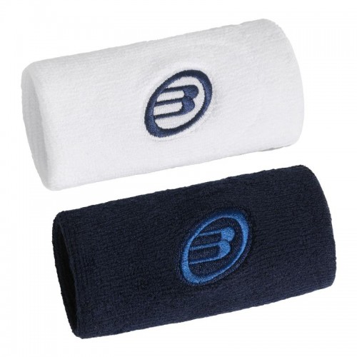 Bullpadel BPMU262 I White Navy Blue Wristbands 2 Units