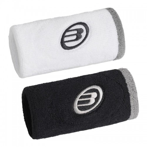 Bullpadel BPMU265 I White Black Wristbands 2 Units