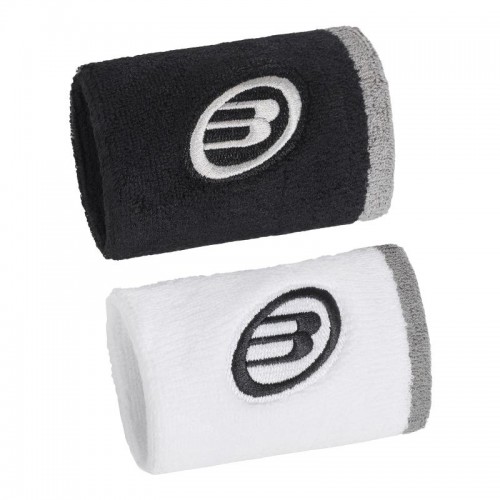 Bullpadel BPMU266 I White Black Wristbands 2 Units