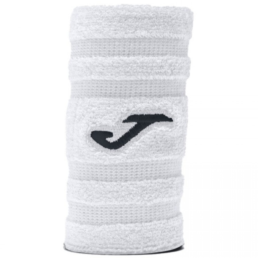 Joma Slam Pro Long White Wristbands 2 Units  Offer + Cheap